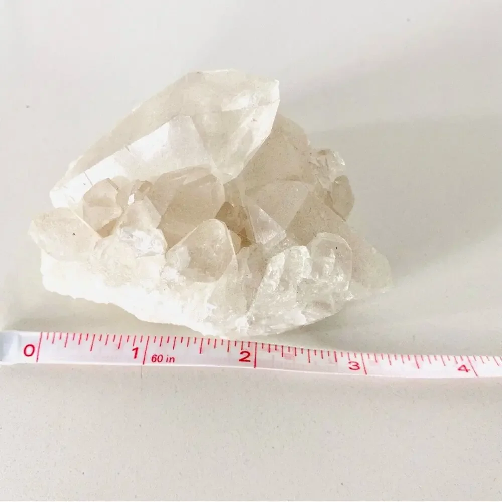 Clear Quartz Genuine 3.5” Crystal Cluster Boho Gypsy Meditation Yoga Gemstone